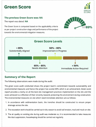 Green Score Certification - Pre-audit Readiness layer